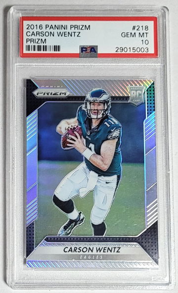 2016 Panini Prizm Carson Wentz RC PSA 10