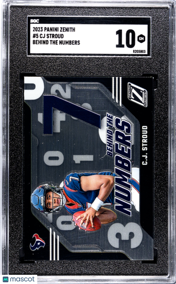 2023 Panini Zenith CJ Stroud #5 Behind The Numbers SGC 10