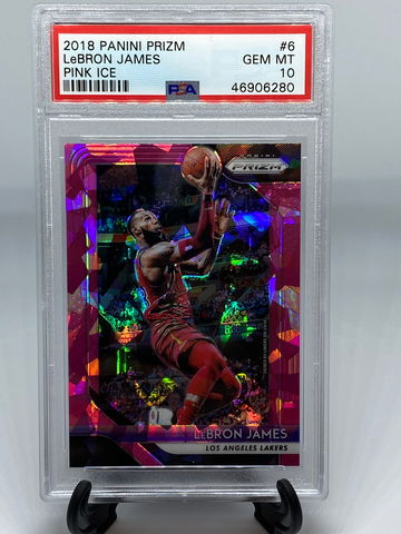 2018 Prizm Lebron James Pink Ice PSA 10