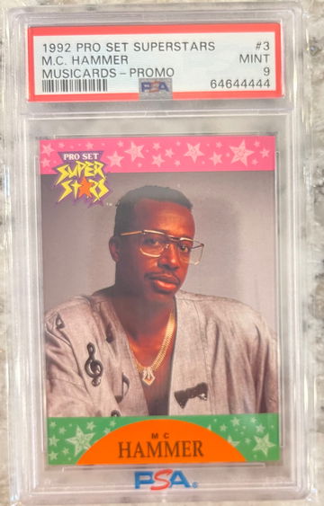 1992 MC Hammer Pro Set Superstars PROMO PSA 9 Rare Low Pop 6 Only 2 Higher