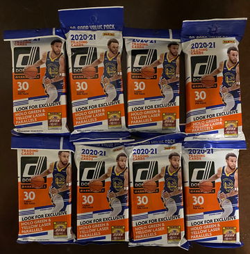 (8) 2020-21 Donruss Basketball Fat Pack