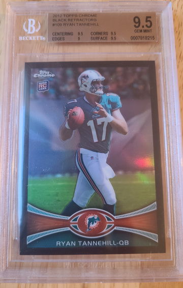 2012 Topps Chrome Ryan Tannehill Black Refractor/299