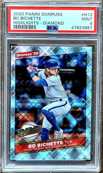 2020 SP BO BICHETTE Panini Donruss Highlights DIAMOND PRIZM PSA 9 POP 2 Rookie RC #H12