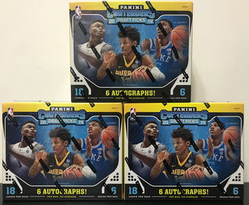 2019 panini contenders draft picks basketball hobby box sealed lot of 3 ship from Hong Kong