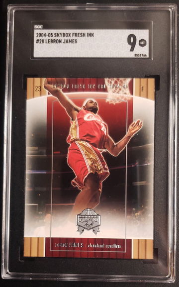 2004-05LEBRON JAMES  SKYBOX FRESH INK #28 SGC 9