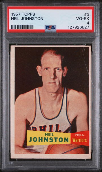 1957 Topps Neil Johnston #3 PSA 4