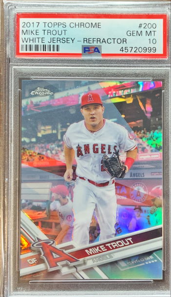 2017 Topps Chrome Refractor Mike Trout #200 PSA 10