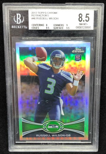 Russell Wilson 2012 Topps Chrome Refractor BGS 8.5 Rookie