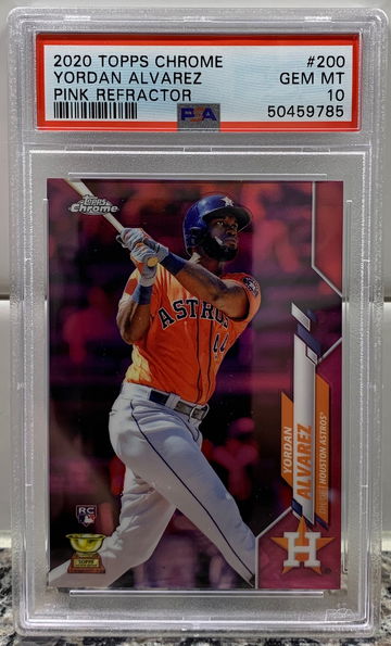 2020 Topps Chrome Yordan Alvarez Pink Refractor #200 PSA 10