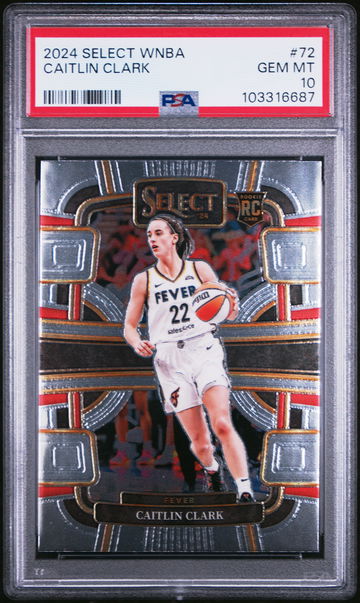 2024 PANINI SELECT WNBA CAITLIN CLARK #72 RC ROOKIE PSA 10