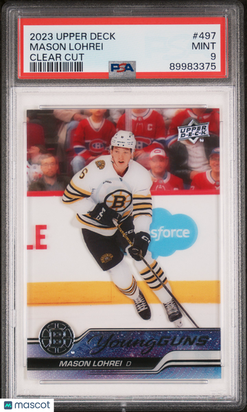 2023 Upper Deck Mason Lohrei #497 Clear Cut PSA 9