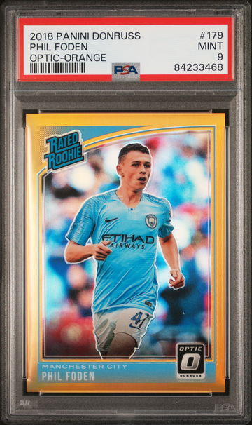 2018 Donruss Optic Orange Phil Foden #179 /99 PSA 9