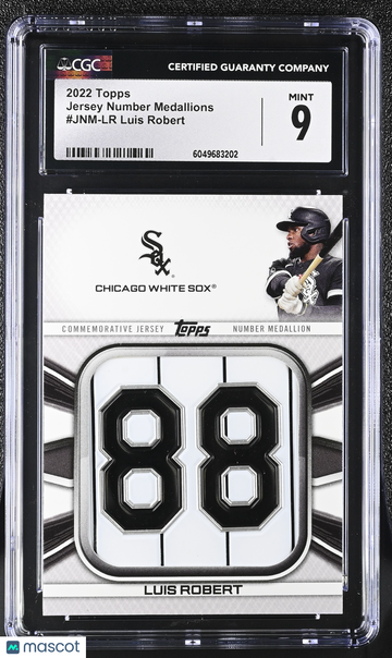 2022 Topps Luis Robert #JNM-LR Jersey Number Medallions CGC 9