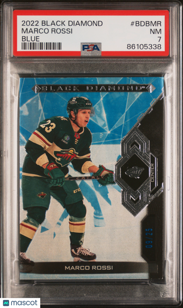 2022 Upper Deck Black Diamond Marco Rossi #BDBMR Blue PSA 7