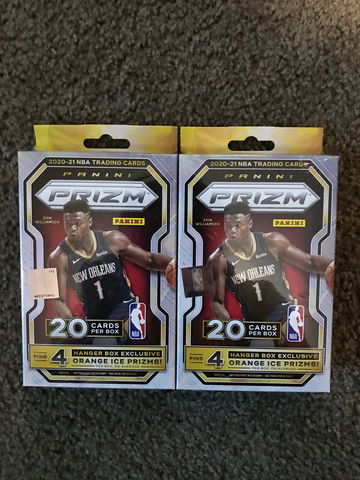(X2) 2020-21 NBA Prizm Hanger Boxes!!! Sealed!!!
