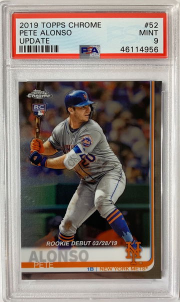 2019 Topps Chrome Pete Alonso Update PSA 9 Mint #52