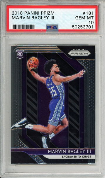 Marvin Bagley III 2018-19 Panini Prizm #181 PSA 10 Gem Mint Rookie RC! 3701