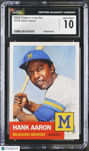 2024 Topps Living Set Hank Aaron #755 CGC 10