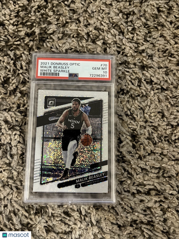 Malik Beasley White Sparkle PSA 10