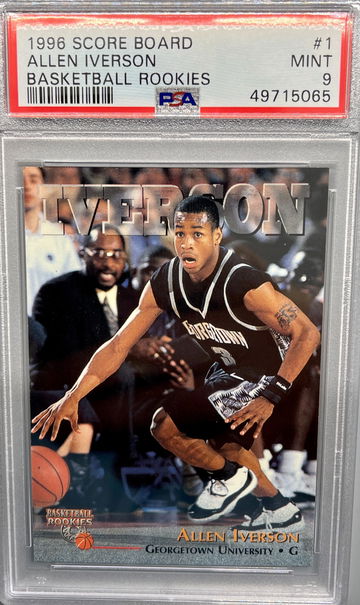 1996 Score Board Allen Iverson Rookie PSA 9