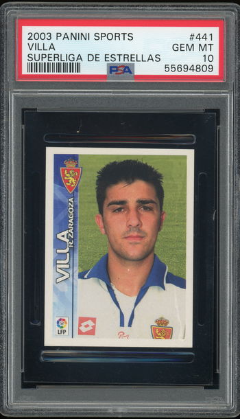 2003 Panini Superliga De Estrellas David Villa RC Rookie PSA 10 POP 1