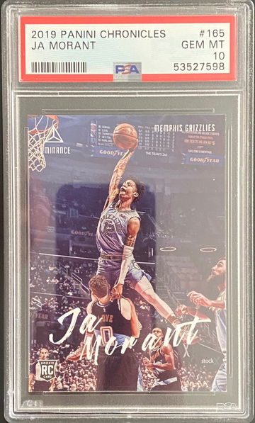 2019-20 Panini Chronicles Luminance Ja Morant Rookie PSA 10