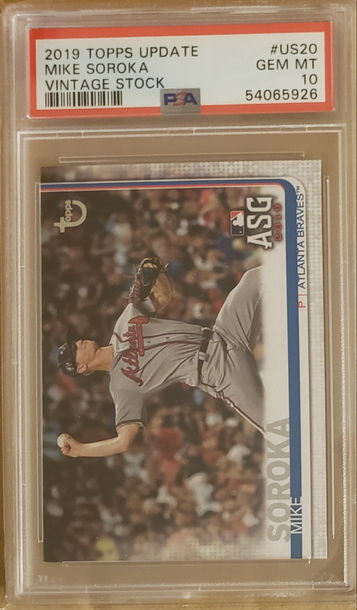 2019 Topps Update Vintage Stock Mike Soroka #US20 PSA 10