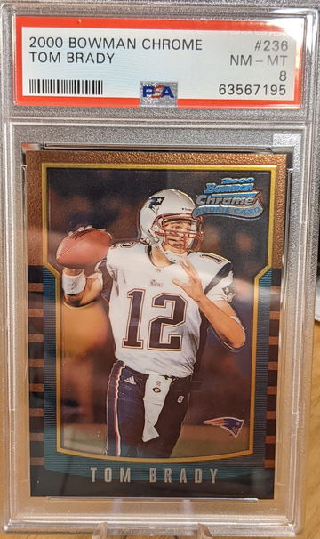 2000 Bowman Chrome Tom Brady #236 Rookie Card RC PSA 8