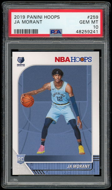 2019 Hoops #259 Ja Morant RC PSA 10