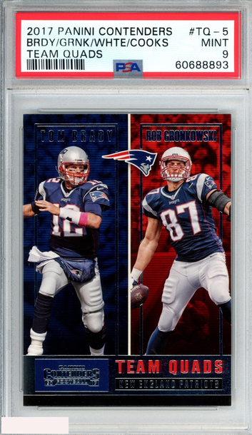 2017 PANINI CONTENDERS TEAM QUADS BRADY GRONK WHITE COOKS #TQ-5 PSA 9 MINT