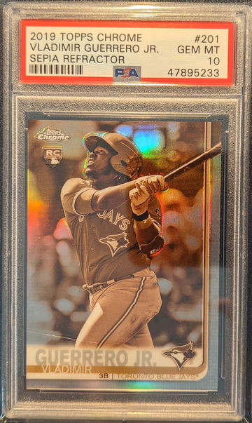 2019 Topps Chrome Vladimir Guerrero Jr #201 Sepia Refractor PSA 10