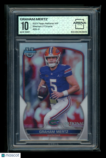 2023 Topps National VIP Bowman U Chrome Graham Mertz #BVU-6 Arena Club 10