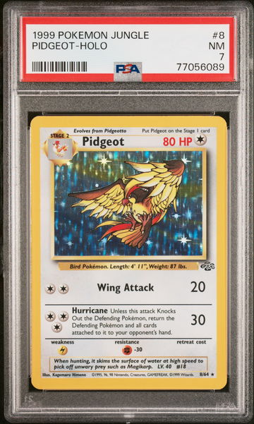 1999 Pokemon Jungle Holo Pidgeot #8A PSA 7