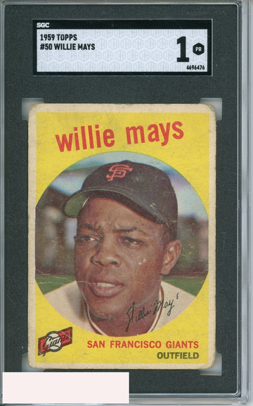 1959 TOPPS WILLIE MAYS #50 SGC 1
