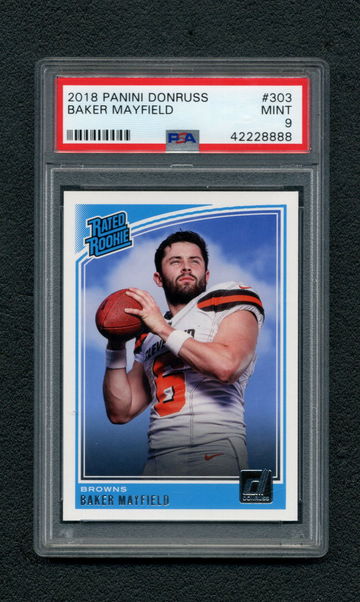 2018 Donruss #303 Baker Mayfield RC PSA 9