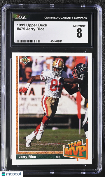 1991 Upper Deck Jerry Rice #475 CGC 8