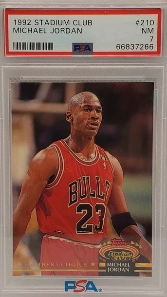 Michael Jordan 1992 Stadium Club #210 PSA 7