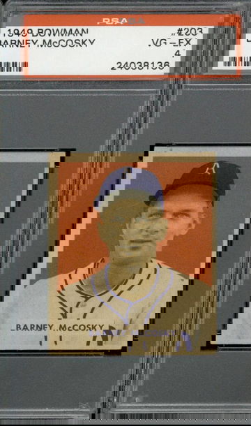 1949 Bowman #203 Barney Mccosky