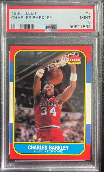 1986 Fleer Charles Barkley PSA 9