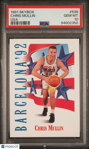 1991 Skybox Chris Mullin #536 PSA 10 -Dream Team USA - Warriors