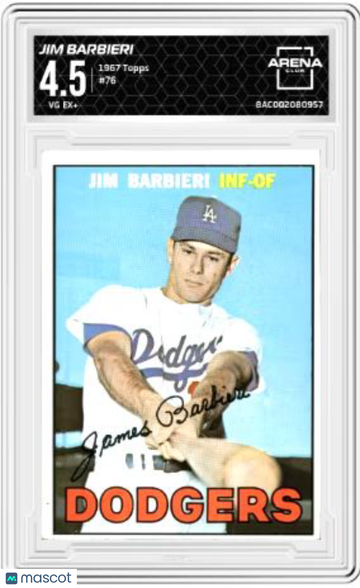 1967 Topps Jim Barbieri #76 Arena Club 4.5