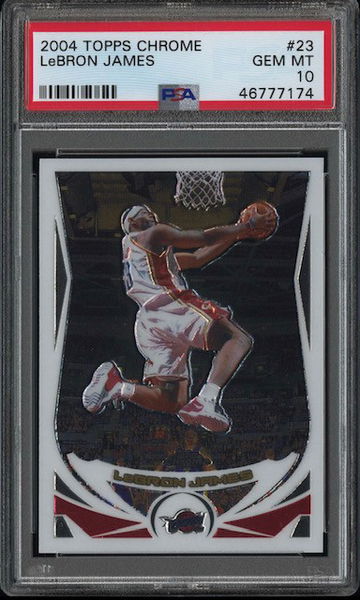 LeBron James 2004 Topps Chrome PSA 10