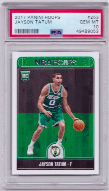 2017-18 Panini NBA Hoops Jayson Tatum Rookie RC PSA 10