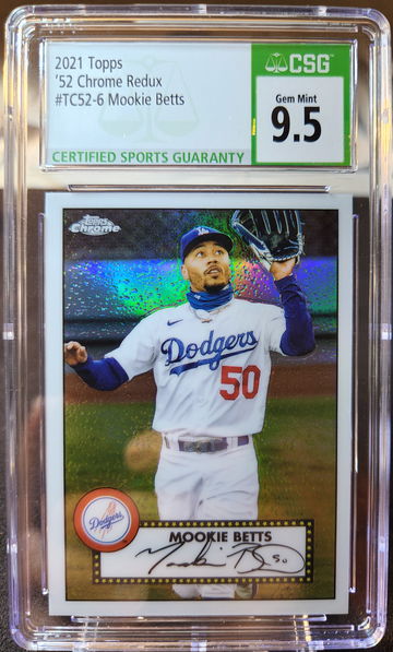 2021 Topps Mookie Betts '52 Redux Chrome #TC52-6 Gem Mint CSG 9.5 Dodgers