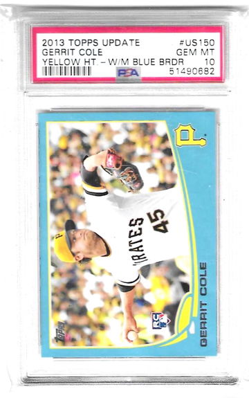 2013 topps gerrit cole wal mart blue border rookie. Ssp. Psa 10 POP 27