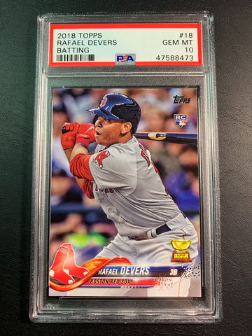 Rafael Devers 2018 Topps Rookie PSA 10.