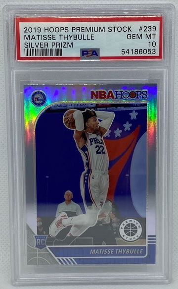 Matisse Thybulle 2019-20 NBA Hoops Premium Basketball Silver Prizm Rookie Card PSA 10