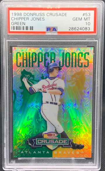 1998 Donruss CRUSADE GREEN Chipper Jones PSA 10!