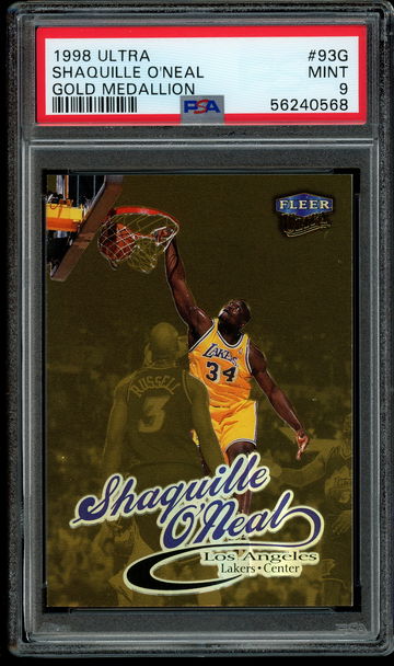 1998 FLEER ULTRA GOLD MEDALLION #93G SHAQUILLE O'NEAL PSA MINT 9
