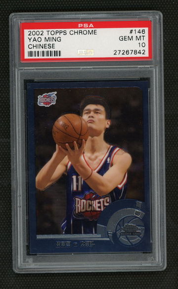 Yao Ming 2002 Topps Chrome PSA 10